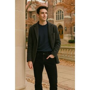 Levi's 721 Jeans 32x30 Black Corduroy Mid Rise Straight Fit Preppy Casual Pants